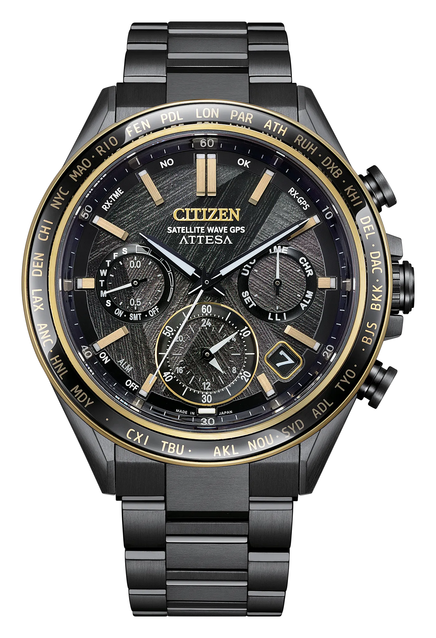 ATTESA LIGHT in BLACK Black Dial Super Titanium with DLC Coating